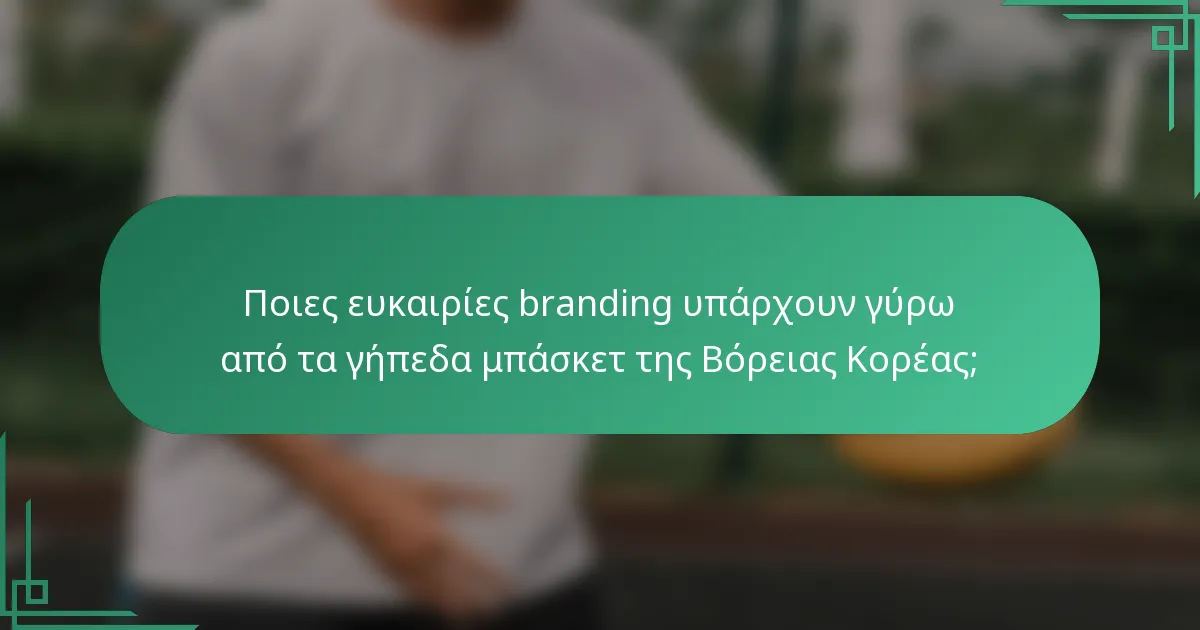 Ποιες ευκαιρίες branding υπάρχουν γύρω από τα γήπεδα μπάσκετ της Βόρειας Κορέας;