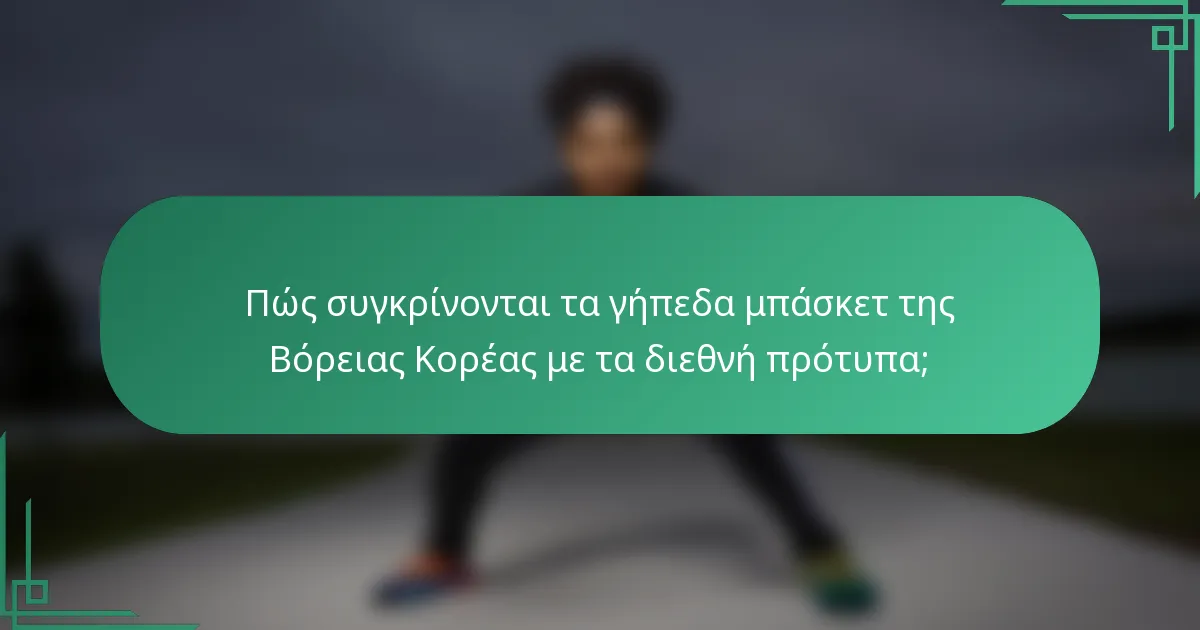 Πώς συγκρίνονται τα γήπεδα μπάσκετ της Βόρειας Κορέας με τα διεθνή πρότυπα;